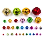 Metal Hanging Decorative Small Craft Bells Shinny Bright Color Trinkle Jingle Bells for Christmas DIY Accessories