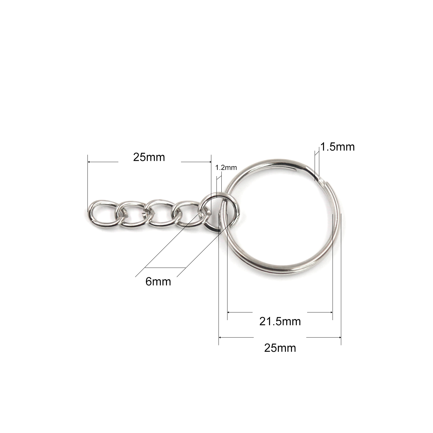 metal key rings with chain