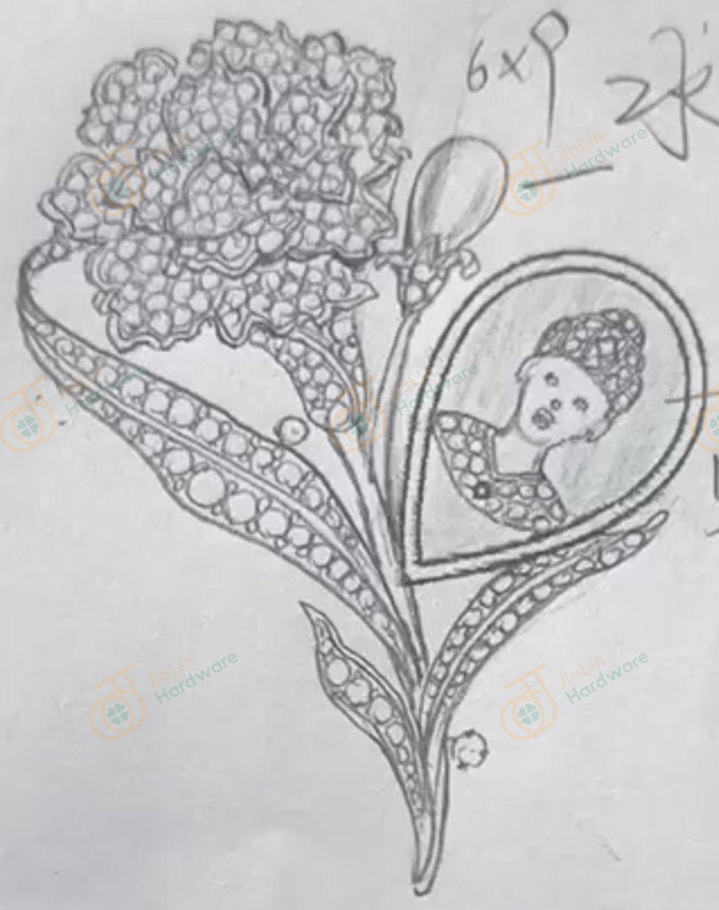 brooch sketch