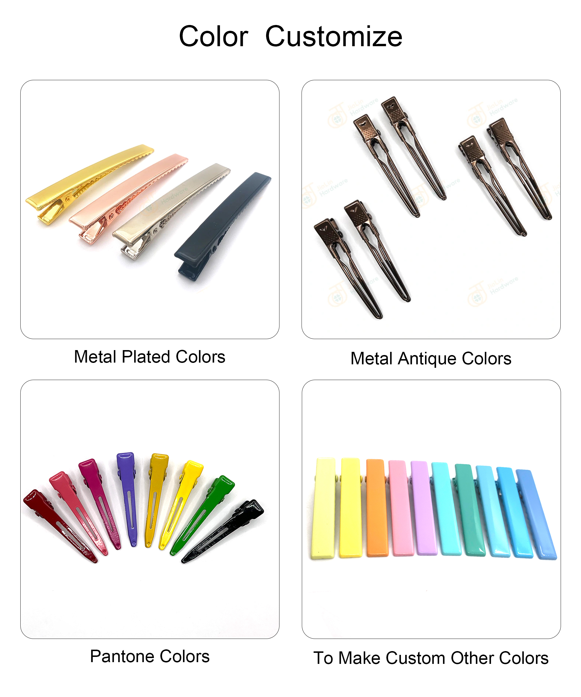 custom colors hair clip