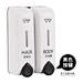 bathroom ABS Lockable Hotel Bathroom Shampoo Soap Dispenser Wall-mounted Double Soap Dispenser Manual Liquid Soap Dispenser