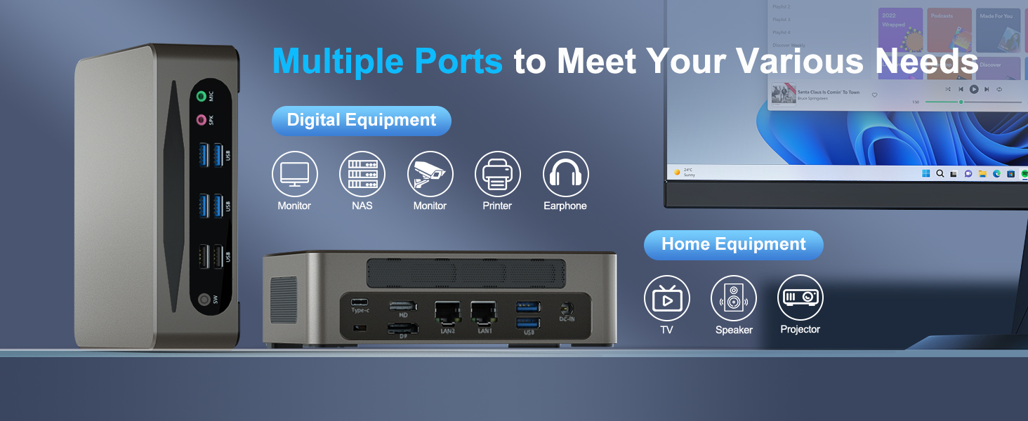 HYSTOU Excellent Performance 12th 13th DDR5 Office Mini PC