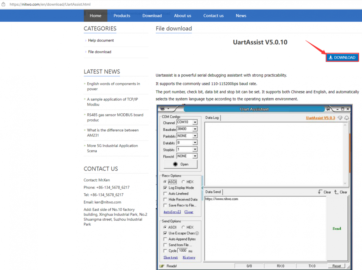 Mini computer serial port selfloop test steps under Windows system