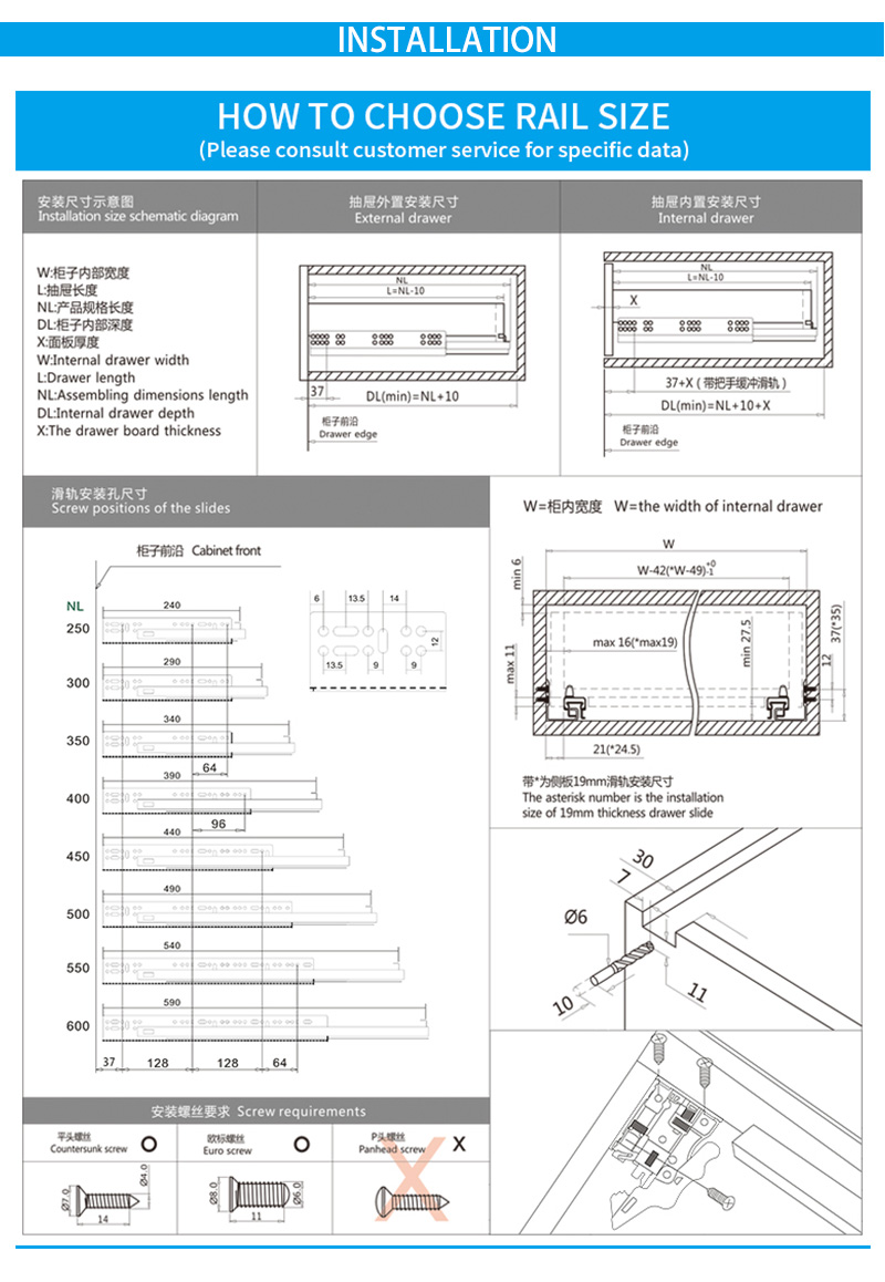 14 inch undermount drawer slides