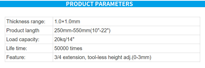 22 inch undermount drawer slides