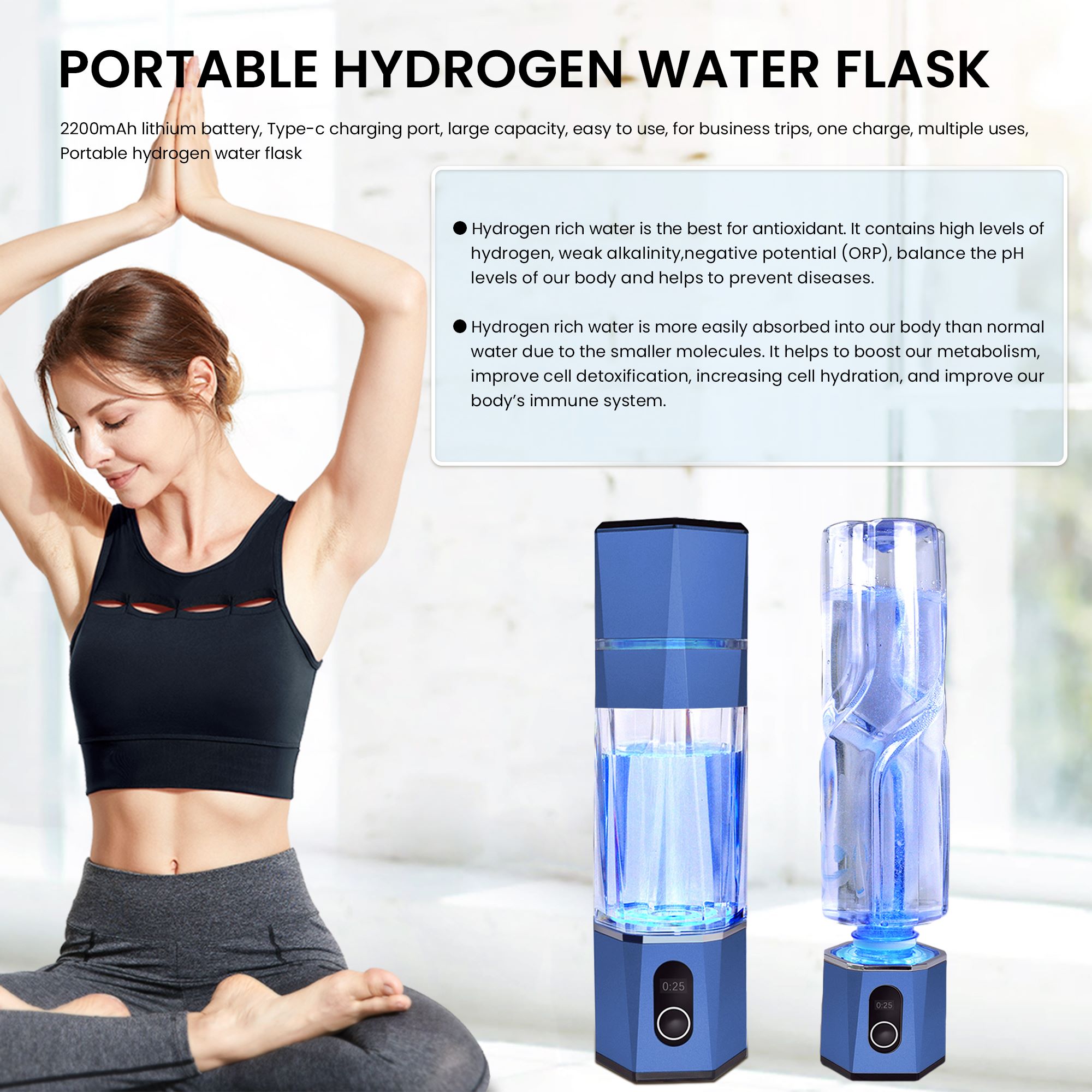 Hydrogen-rich water cup