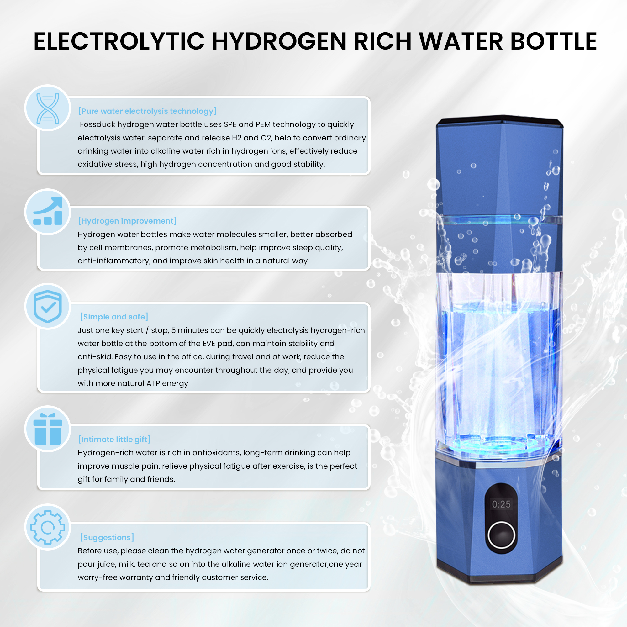 Hydrogen-rich water cup