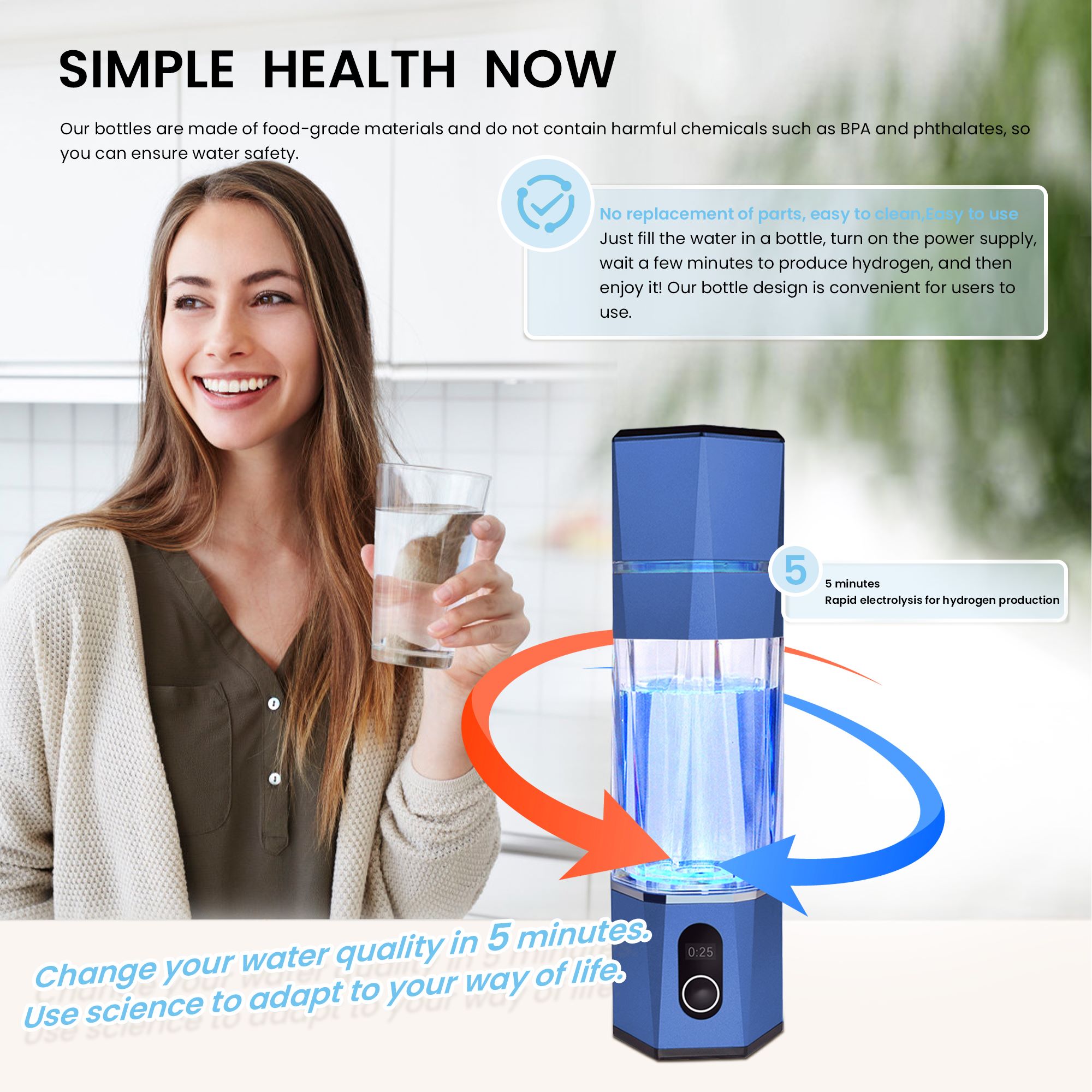 Hydrogen-rich water cup