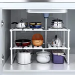 storage organizer shelf under sink kitchen rack