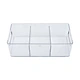 3 Compartment Plastic Fridge Pantry Snack Organizer Container Box with Removable Dividers