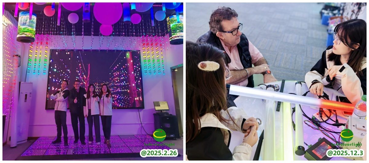 UK client factory visit Ledcolourlight - pixel lighting