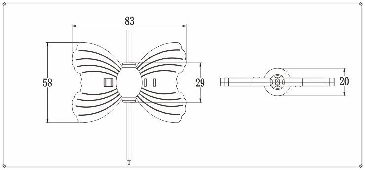 size for led butterfly lights