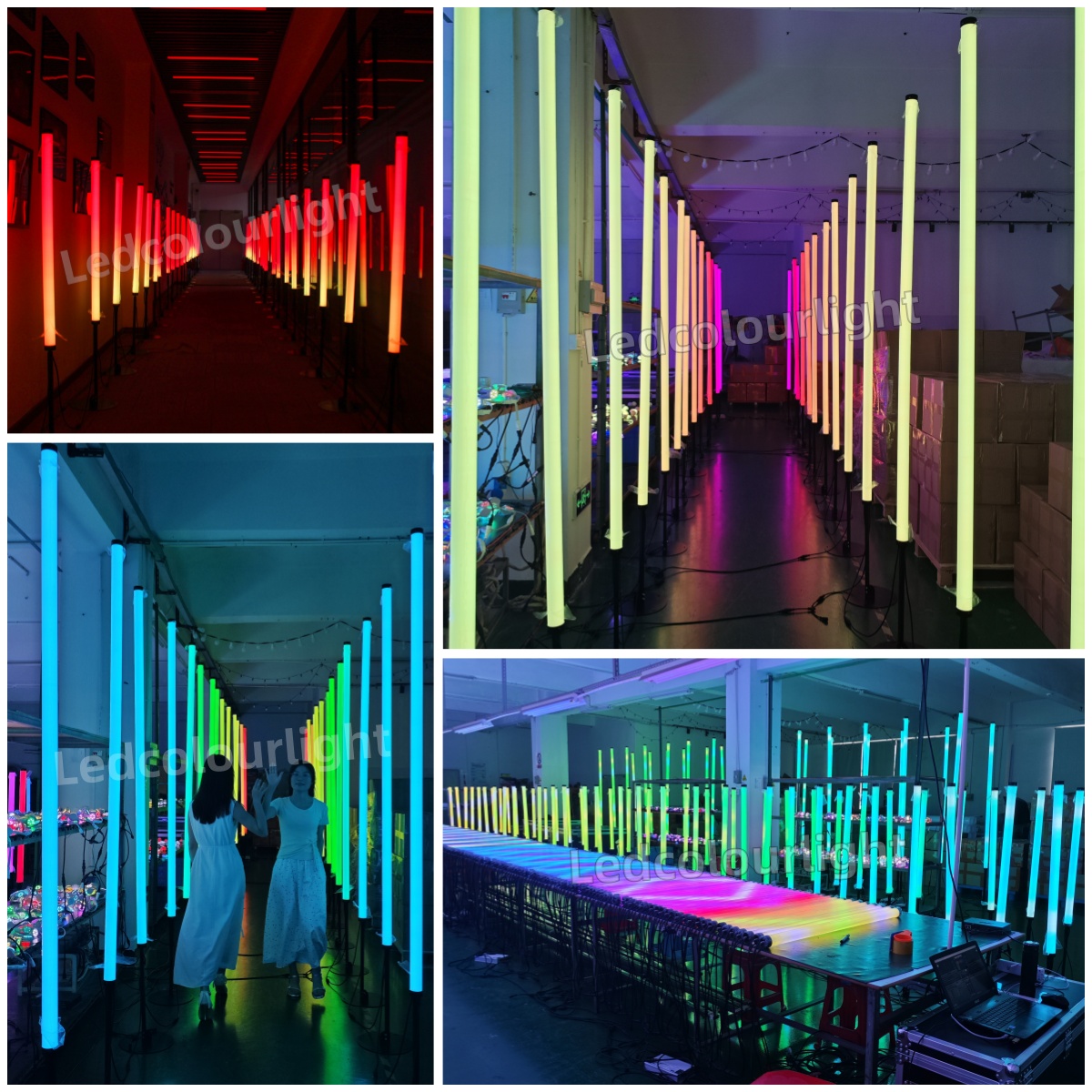 50mm dmx led pixel tube with standing brackets
