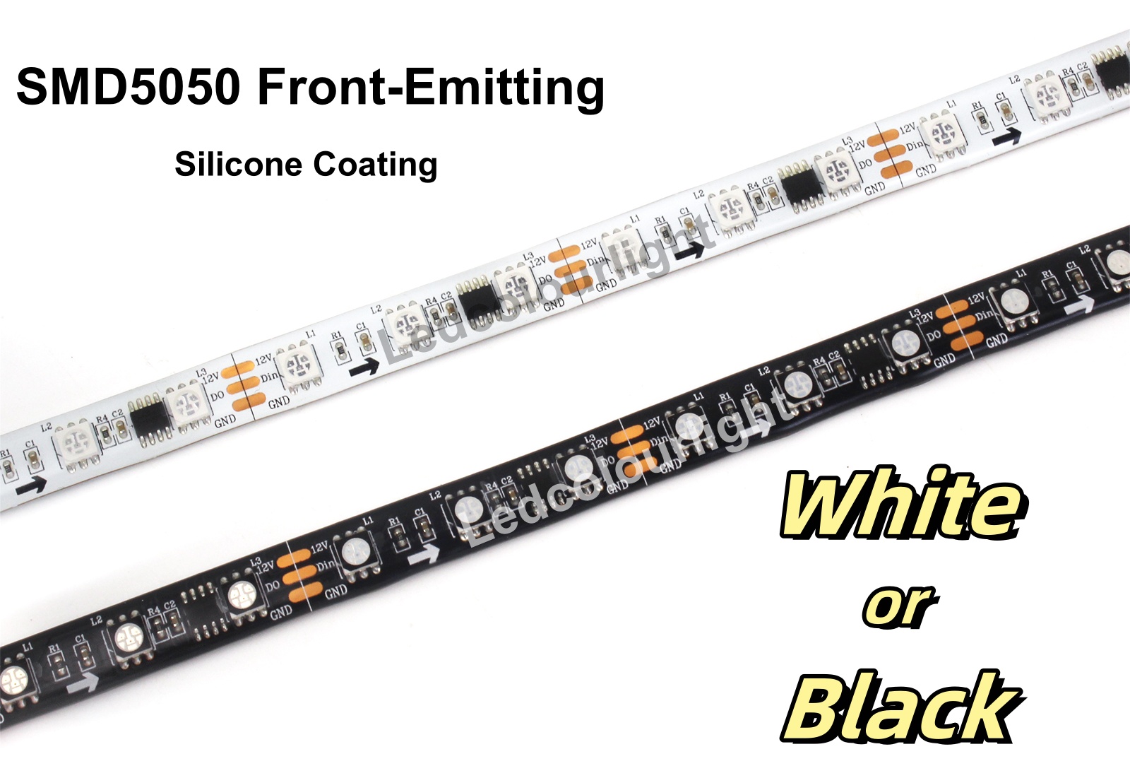 black and white pcb color for ws2811 strip
