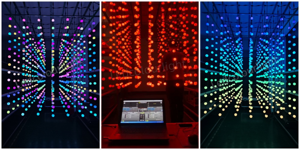 rgb led pixel ball string lights