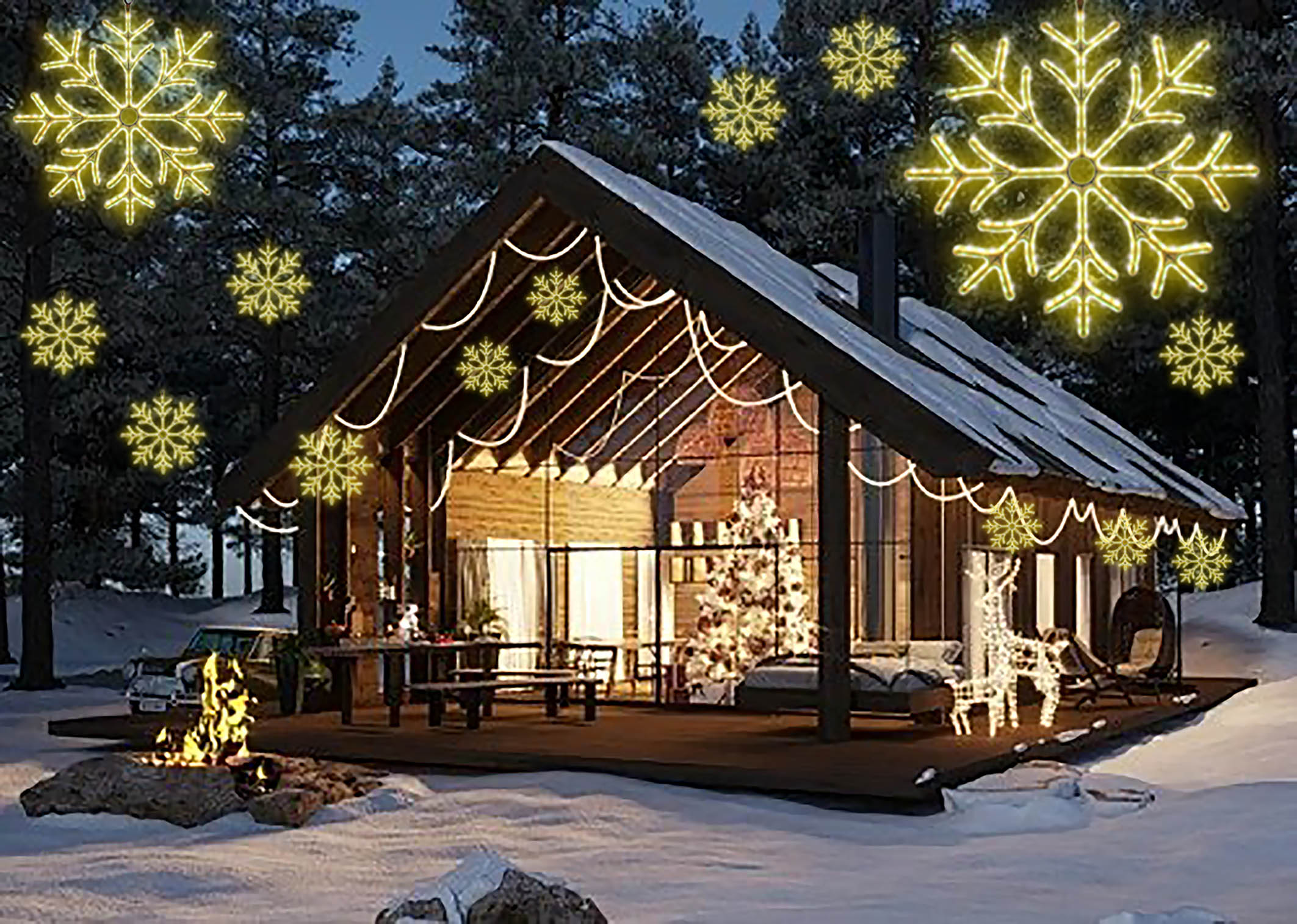 christmas snowflake lights