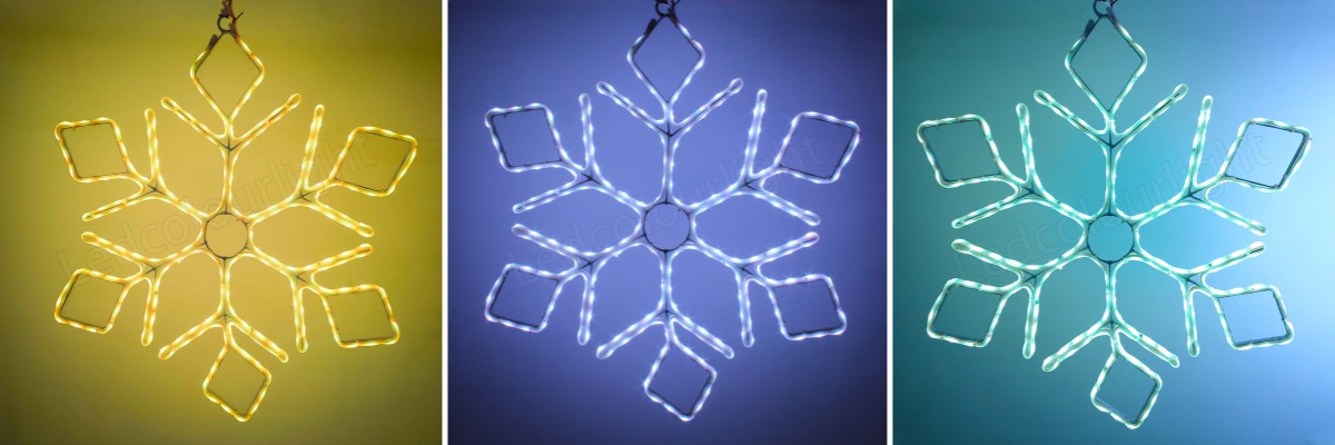 hanging snowflake lights