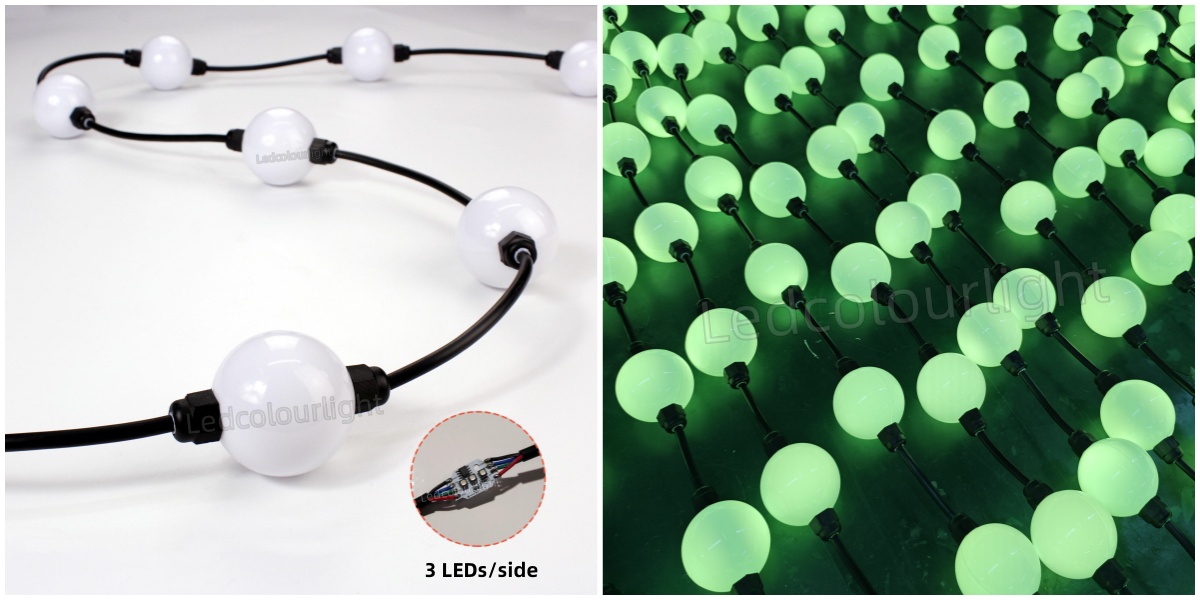 DC24V 50mm rgb led ball string light