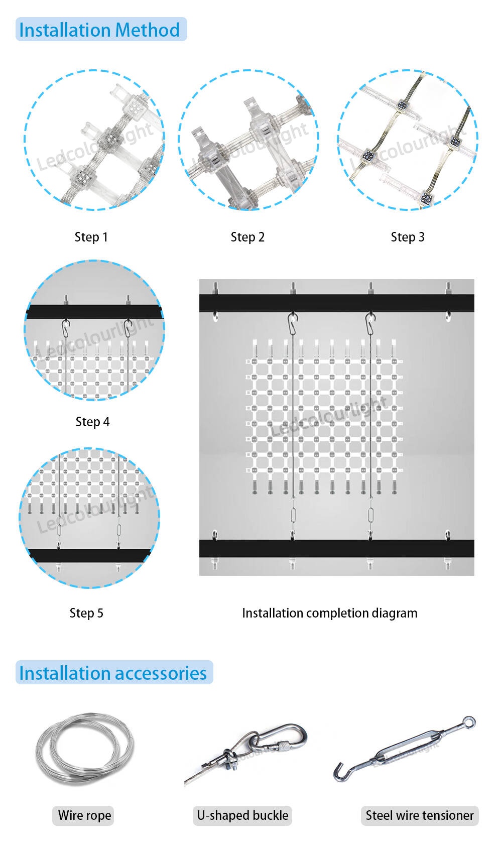 installation for led mesh