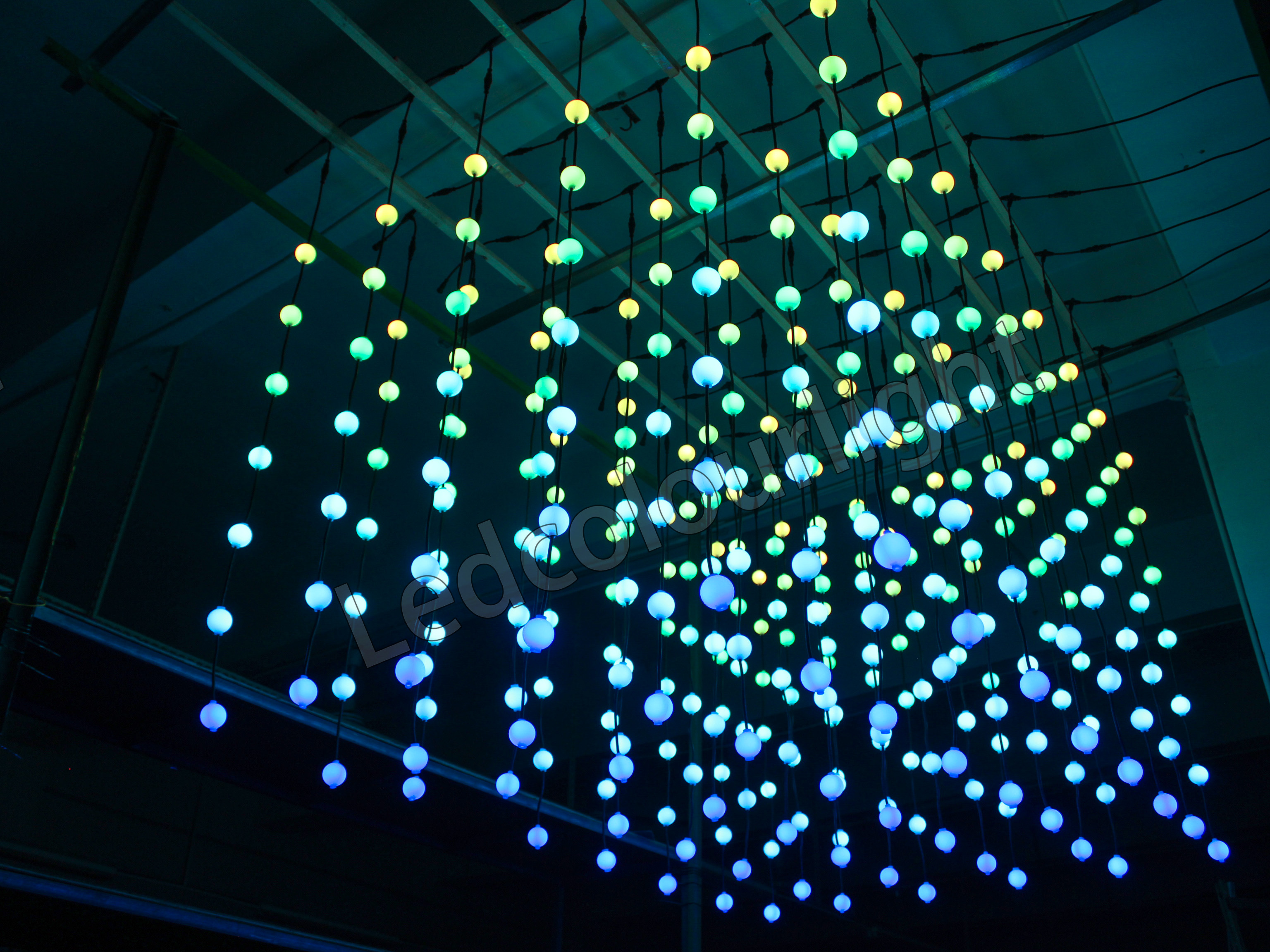 50mm rgb led light ball string