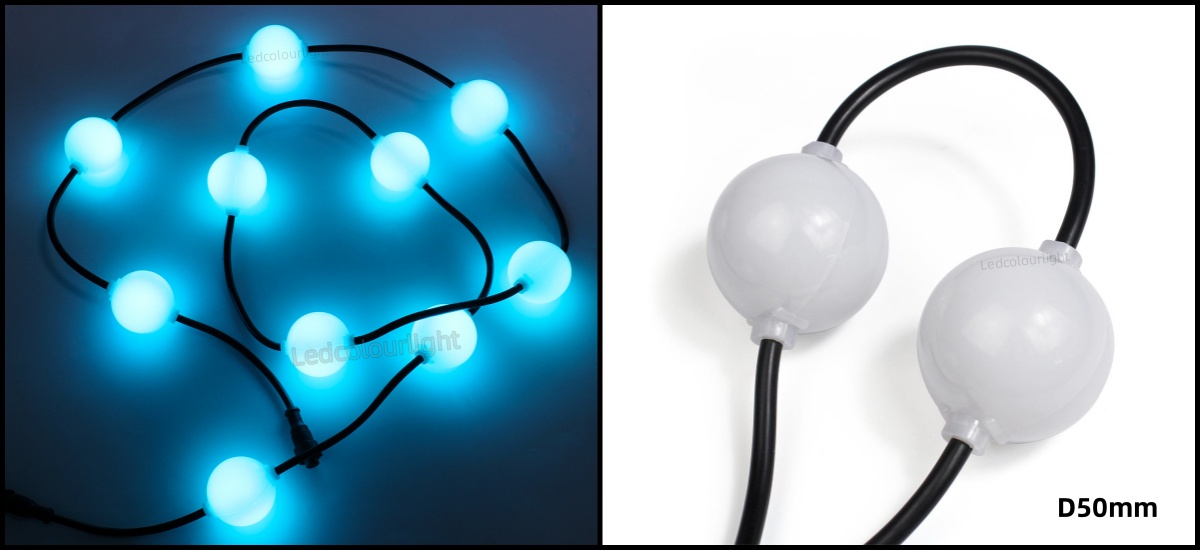 50mm rgb dmx led ball