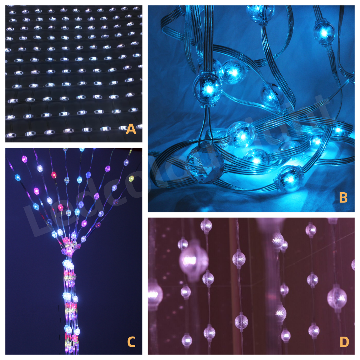 rgb curtain lights