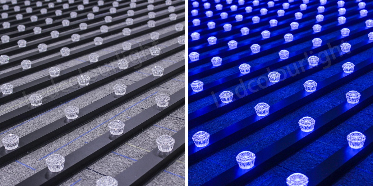 40mm rgb led crystal lamp with aluminum channel