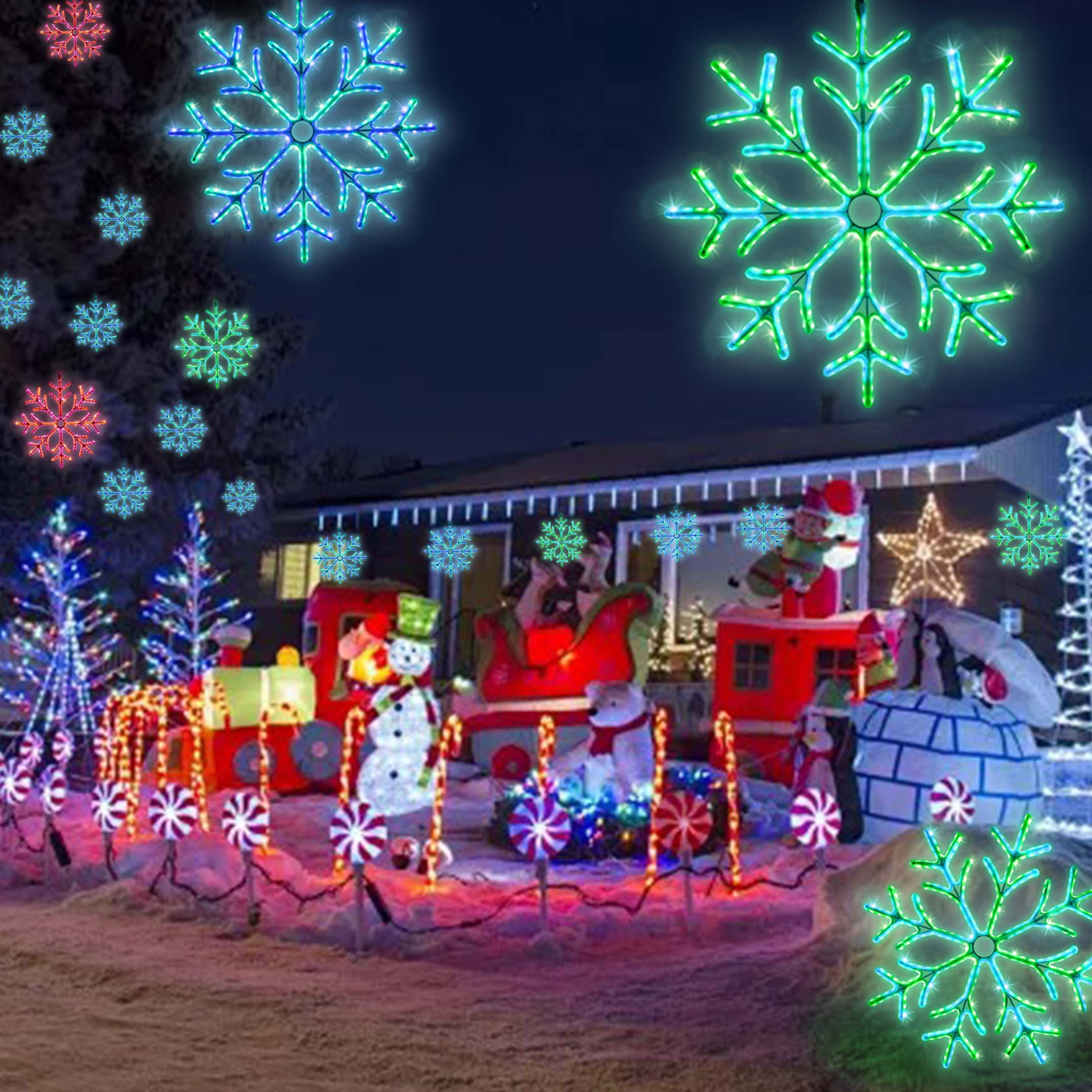 christmas snowflake lights