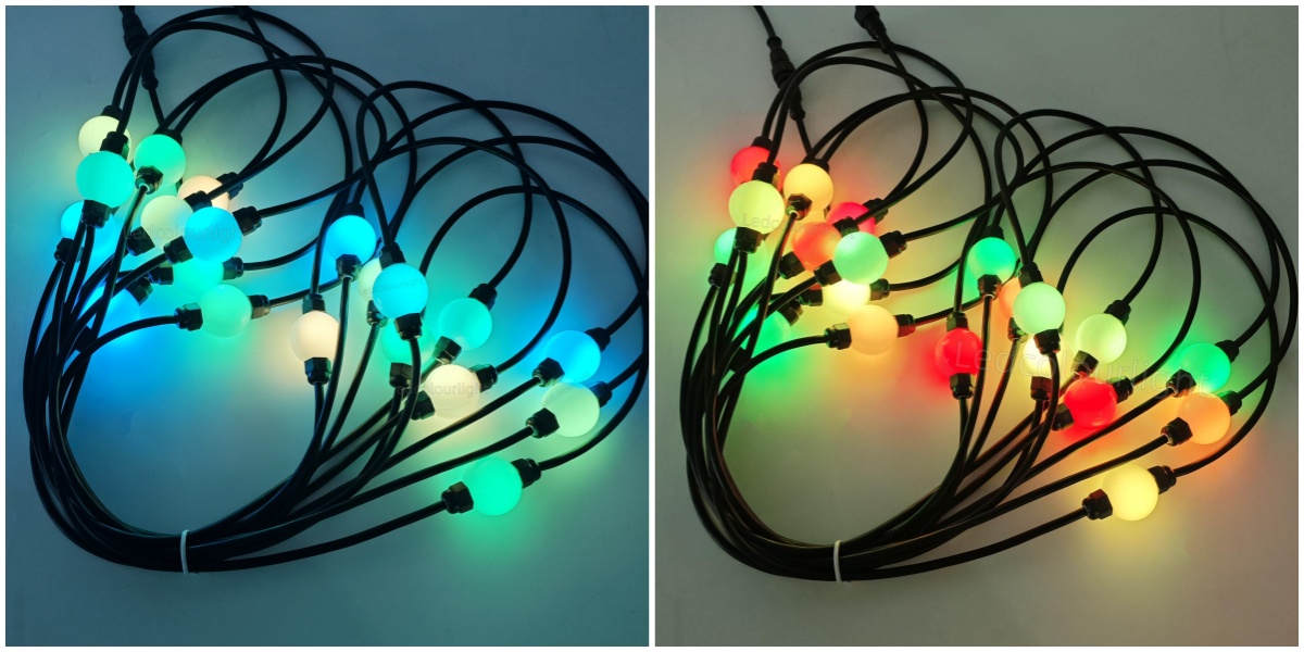 35mm outdoor led ball light string