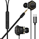 Auriculares con auriculares con cable de controladores Tipo C con micrófono de auge en pluggable