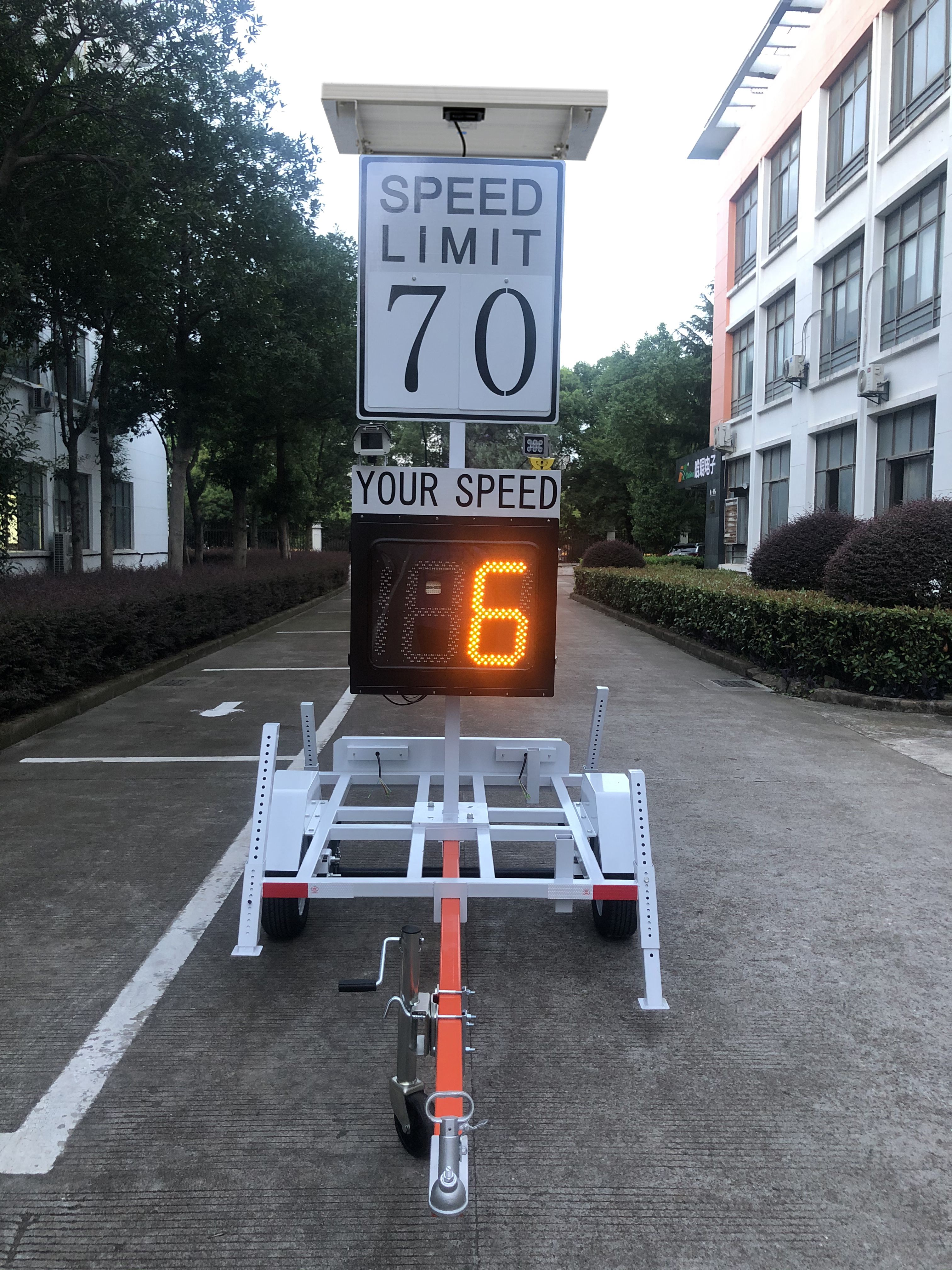 warning sign radar speed with trailer,high way radar speed sign