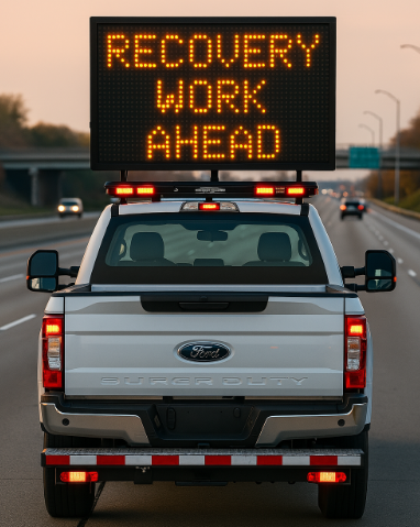 truck mount  message board