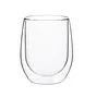 glass double wall thermos cup