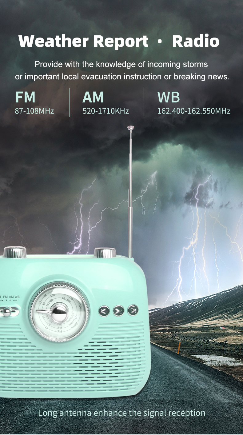 4000mAh weather radio with bluetooth manufacturer