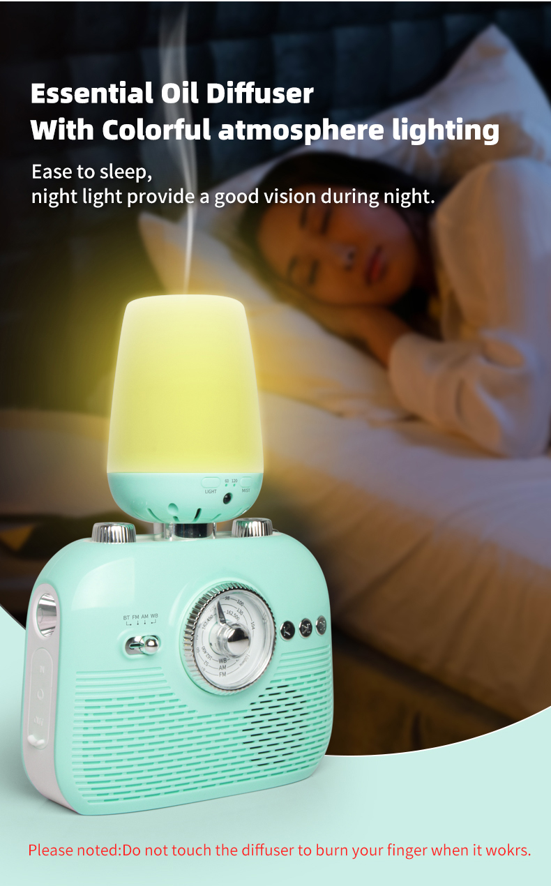 essential oil diffuser with colorful atmosphere lighting