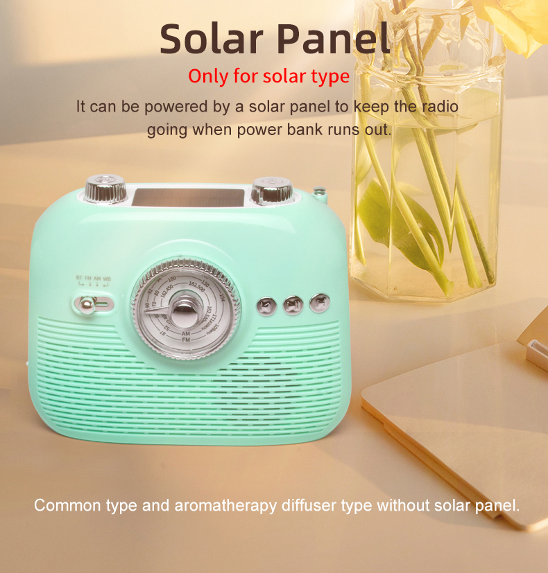 charged by solar panel
