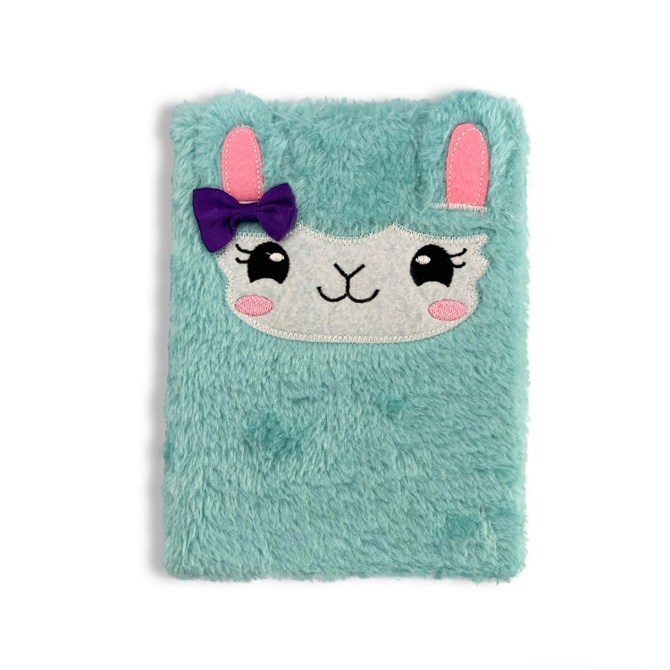 the secret diaries of stationery notebook light green velvet journal school stationary fur cover note book customized