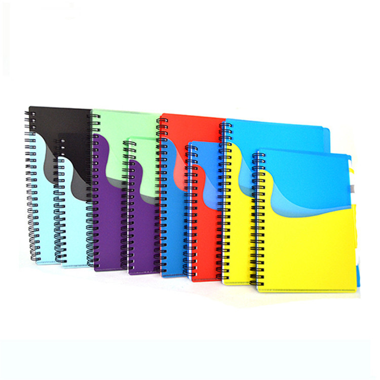 Hot sale Student A4/A5 pp Plastic Cover Spiral Bound note book branded school Coiled notebook student exercise book