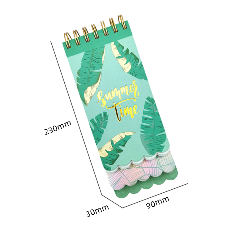 Mini Eco-friendly Hardcover Kids Stationery School Cartoon Paper Planner Notebook green color Mini Weekly Pocket Notepad