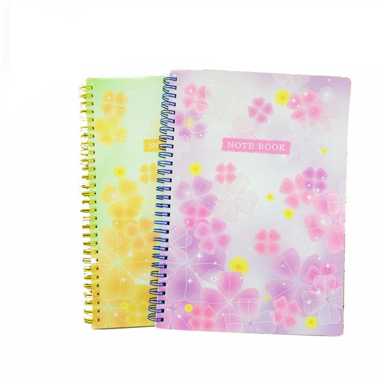 2023 Wholesale PP soft cover promotional notebook factory custom A4 A5 A6 double coil waterproof spiral notebook
