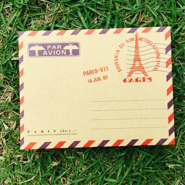 vintage style airmail envelopes