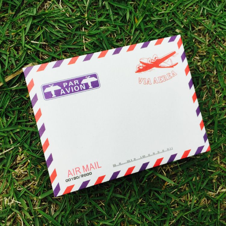 vintage style airmail envelopes