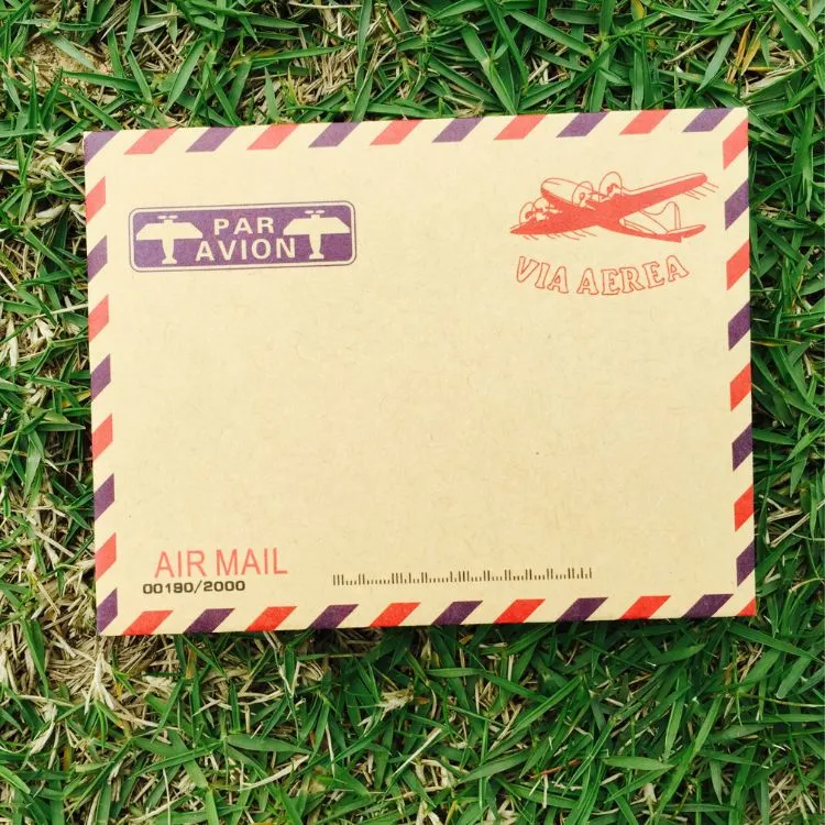 vintage style airmail envelopes
