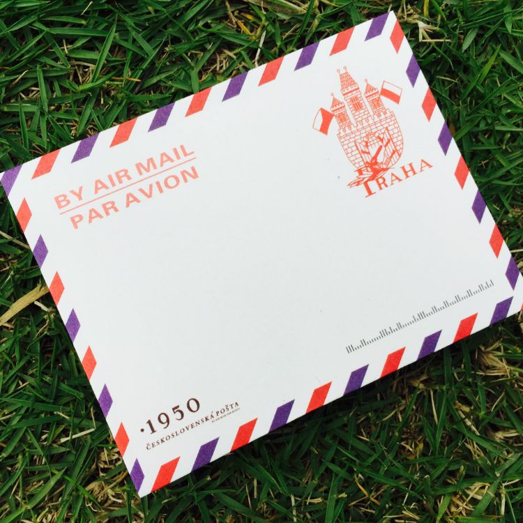 vintage style airmail envelopes