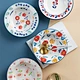 Restaurant suppliers round colorful dinner dishes porcelain dinnerware sets matte ceramic plates