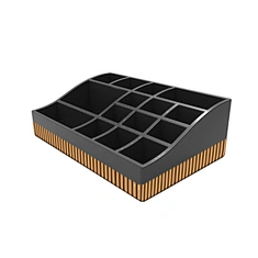 Golden Bottom Resin Cosmetics Display Multi Grid Vanity Organizer