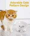 8oz Raised Cat Food Bowl Ceramic Cat Bowl Porcelain Elevated Slanted Pet Feeder Bowls