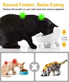 8oz Raised Cat Food Bowl Ceramic Cat Bowl Porcelain Elevated Slanted Pet Feeder Bowls