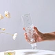 12oz 16oz Clear Sublimation Blanks tumbler Glass Beer Can Glass Cup With Bamboo Lid And Straw