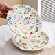 Customized Easter Ceramic Decorative Plates with Rabbits for Home Decoration
